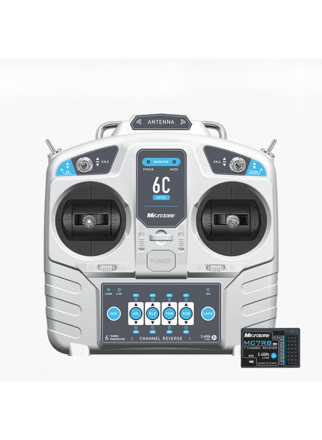 MC6C Mini Remote Control 2.4G6 Channel Receiver Fixed Wing Four-axle Car Ship Model MC Mike Pin Center-Color:Double Return + Mc7re-v2  - Image 2