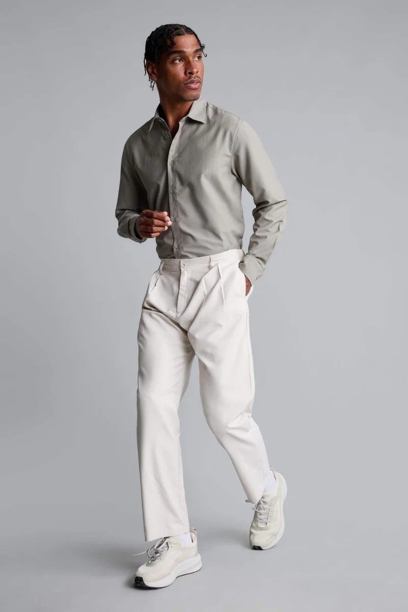 Defacto  Relax Fit Beige Trousers for Men | Best Price UAE
