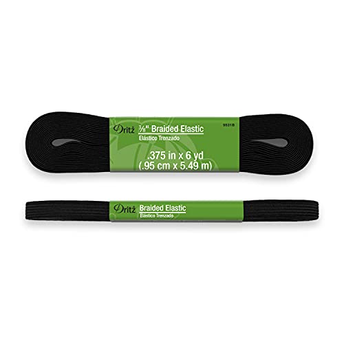 Dritz 9531B Braided Elastic, 3/8-Inch x 6-Yard, Black - Image 2