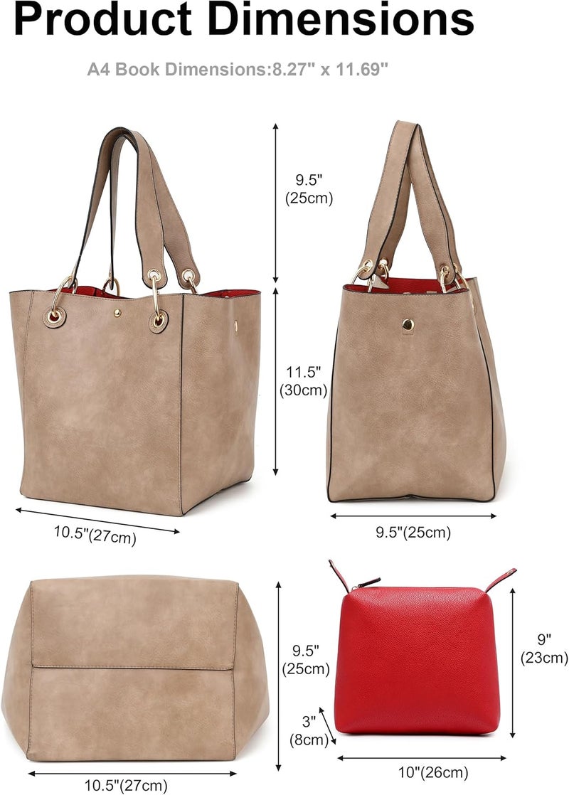 sqlp Large Work Tote Bag for Women Designer Purses and Handbags Big Bucket bags Ladies Travel Crossbody Purse - Image 3
