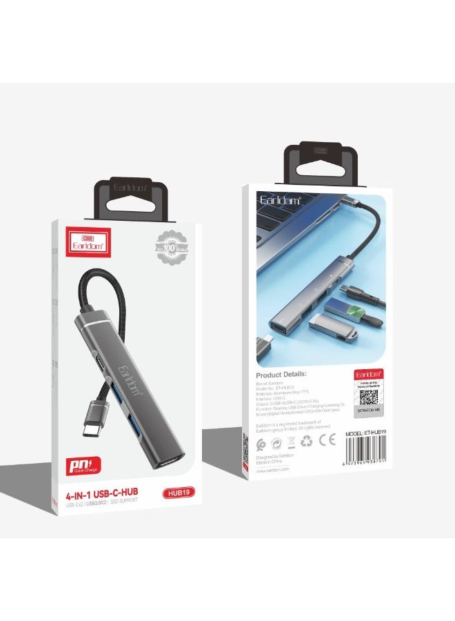 Earldom 4Ports HUB HUB19 Type-C For Charge - Image 3