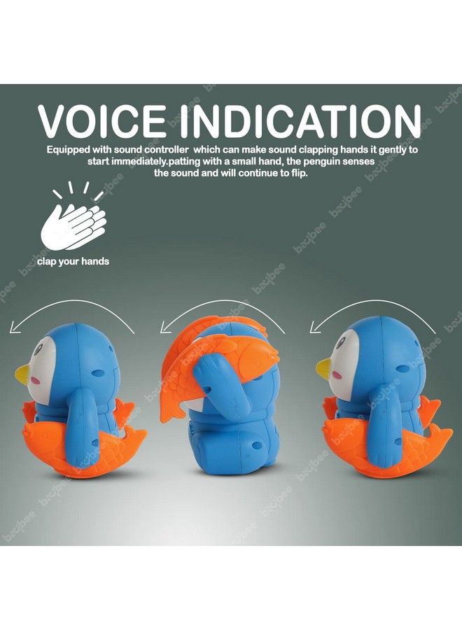 BAYBEE Tumbling Penguin Musical Toys For Baby Kids Crawling Toys With 360°Spinning & Rolling Music Light Sensor Control Dancing Penguin Sound Toy Tumbling Penguin Baby Toys 6 12 Months Boy Girl - Image 4