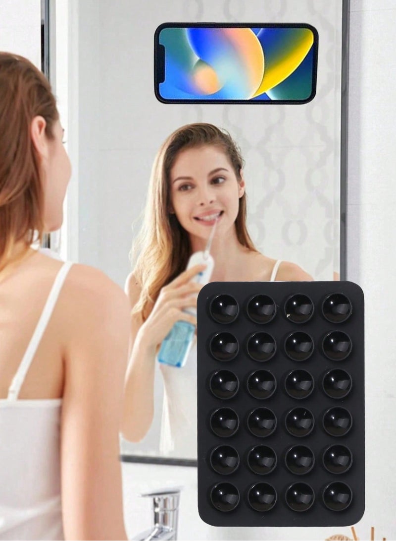 Digipace 6pcs Silicone Suction Cup Phone Holder, Strong Suction Cups, Suitable for Bathroom, Mirror, Hands-free, Selfie, Video - Image 3