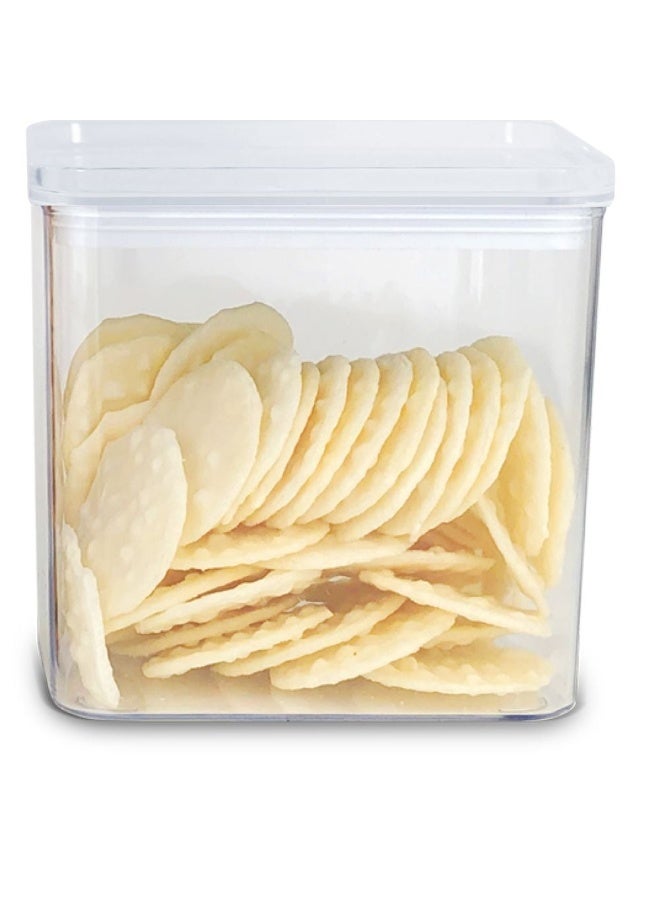 DANUBE HOME مجموعة حاويات تخزين الطعام الشفافة الأساسية من دانوب - 1100 مل، مثالية لتنظيم المطبخ، 12.8 × 10.3 × 12.5 سم