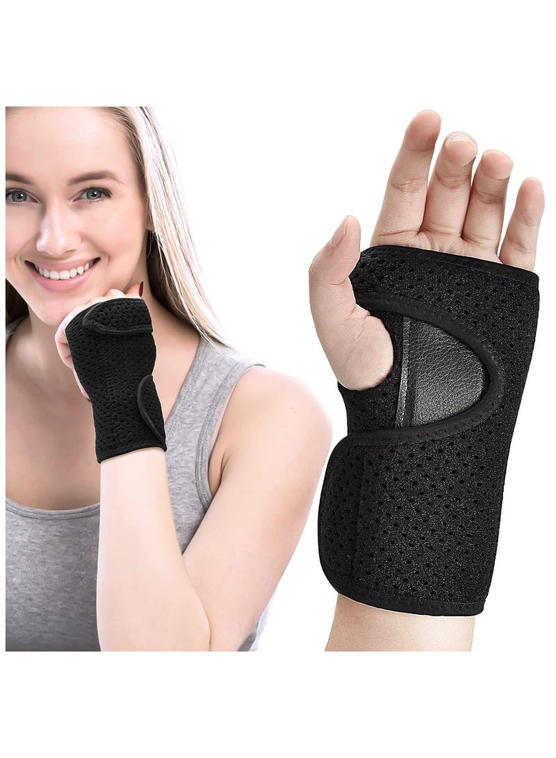 Carpal Tunnel Wrist Brace Night Support, Metal Wrist Splint with 2 Straps Hand support for Women and Men, Wrist Splint Arm Stabilizer & Hand Brace for strained wrist, Tendinitis, Bowling (Left) - Image 1