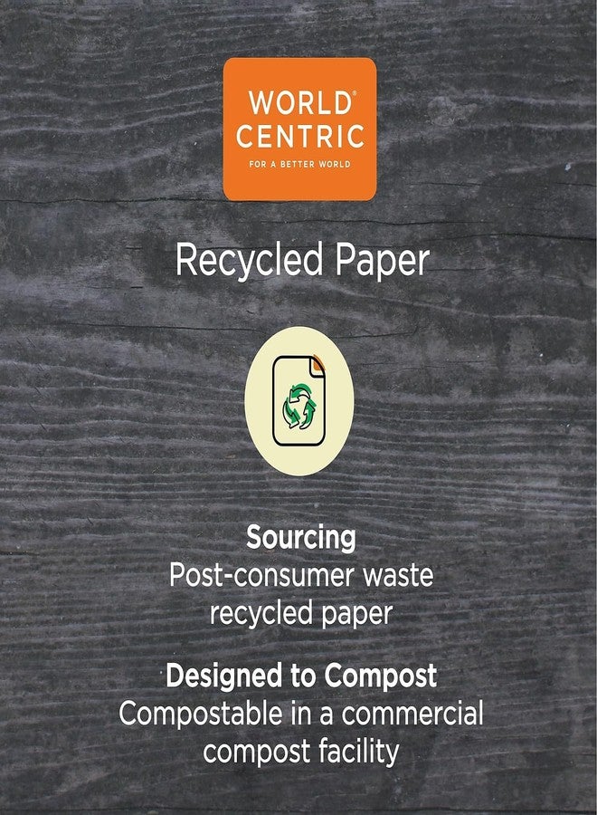 World Centric Compostable 100% Post-Consumer Recycled Paper Hot Cup Sleeves, for 10 - 20 oz. Cups (Pack of 1000) - Image 2