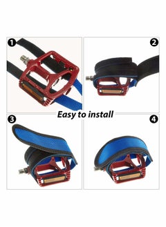 SYOSI Bicycle Pedal Straps, Bicycle Foot Straps Bicycle Adhesive Pedal Toe Straps 3 Pairs  - Image 5