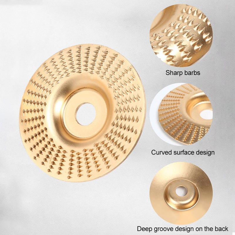 4Inch Woodworking Angle Grinder Molding Wheel - High-Carbon Steel Wood Shaping Disc, Stump Grinder Angle Grinder Wood Carving Disc for Woodworking Cutting, Grinding and Shaping - Image 3