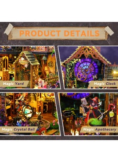 Flever Flever Dollhouse Miniature DIY House Kit Creative Room with Furniture for Romantic Artwork Gift (Magic Forest)  - Image 3