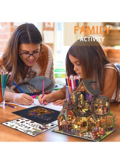 Flever Flever Dollhouse Miniature DIY House Kit Creative Room with Furniture for Romantic Artwork Gift (Magic Forest)  - Image 4