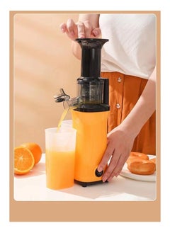 Essential Ginnie Juicer Compact Small Cold Press Juicer Masticating Slow Juicer Low Speed Easy to Clean Nutrient Dense Eco-Friendly Packaging Sunny Yellow