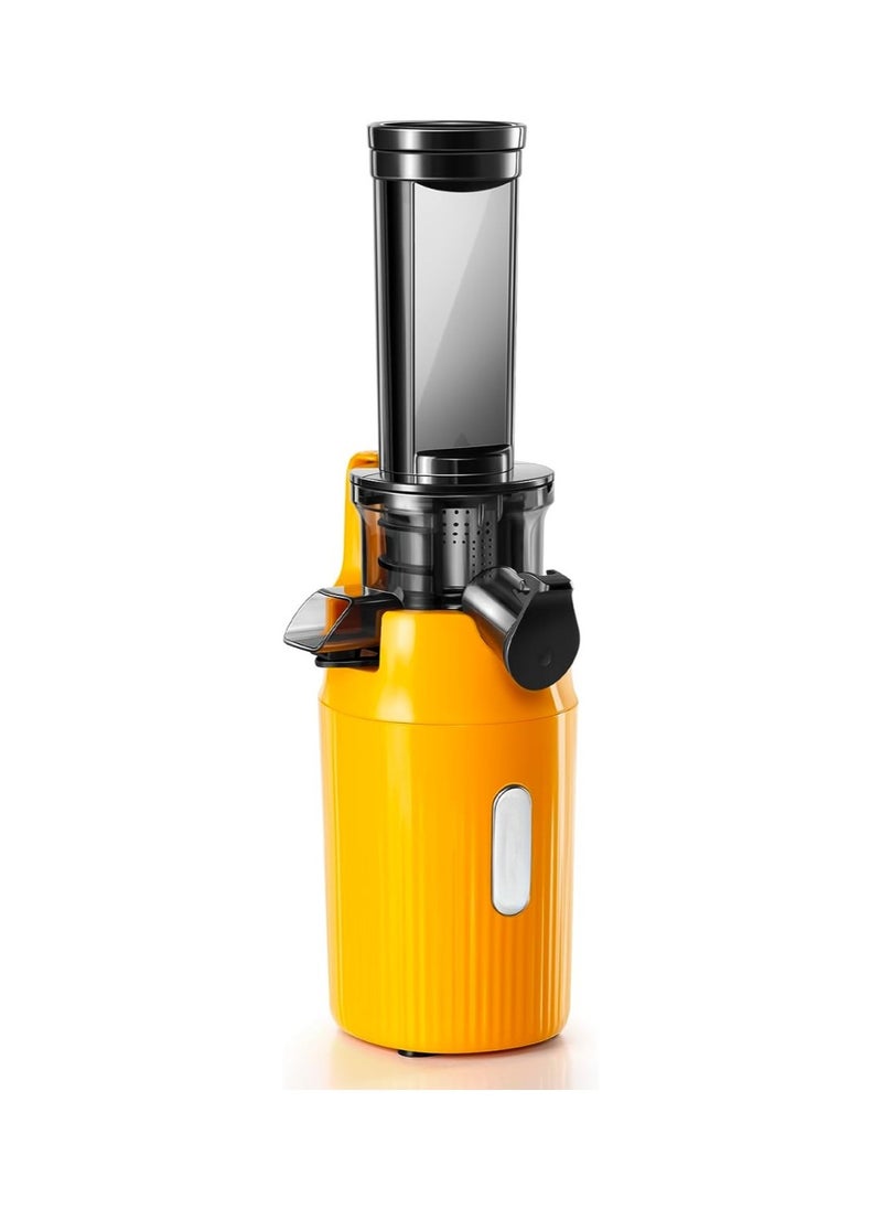 Generic - Essential Ginnie Juicer Compact Small Cold Press Juicer Masticating Slow Juicer Low Speed Easy to Clean Nutrient Dense Eco-Friendly Packaging Sunny Yellow - Image 1