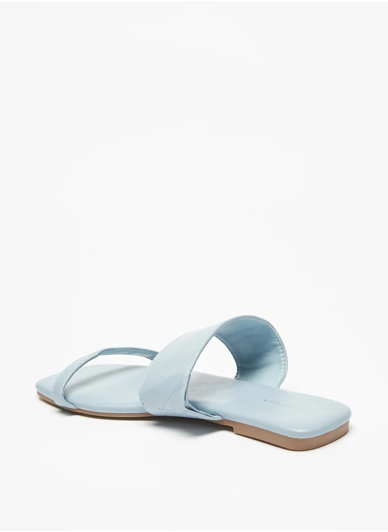 Flora Bella By Shoexpress Solid Slip-On Sandals