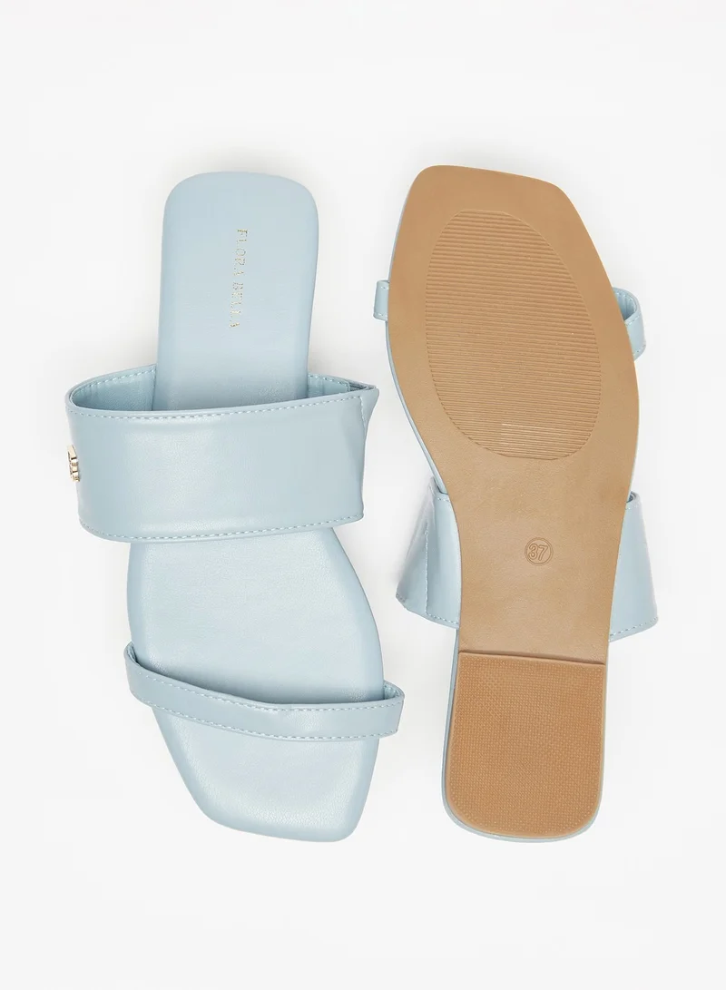 Flora Bella By Shoexpress Solid Slip-On Sandals