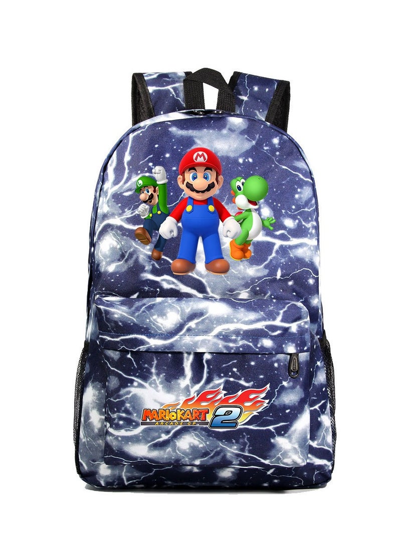 Super Mario Printed Cartoon Youth Large Capacity Men's and Women's Shoulders