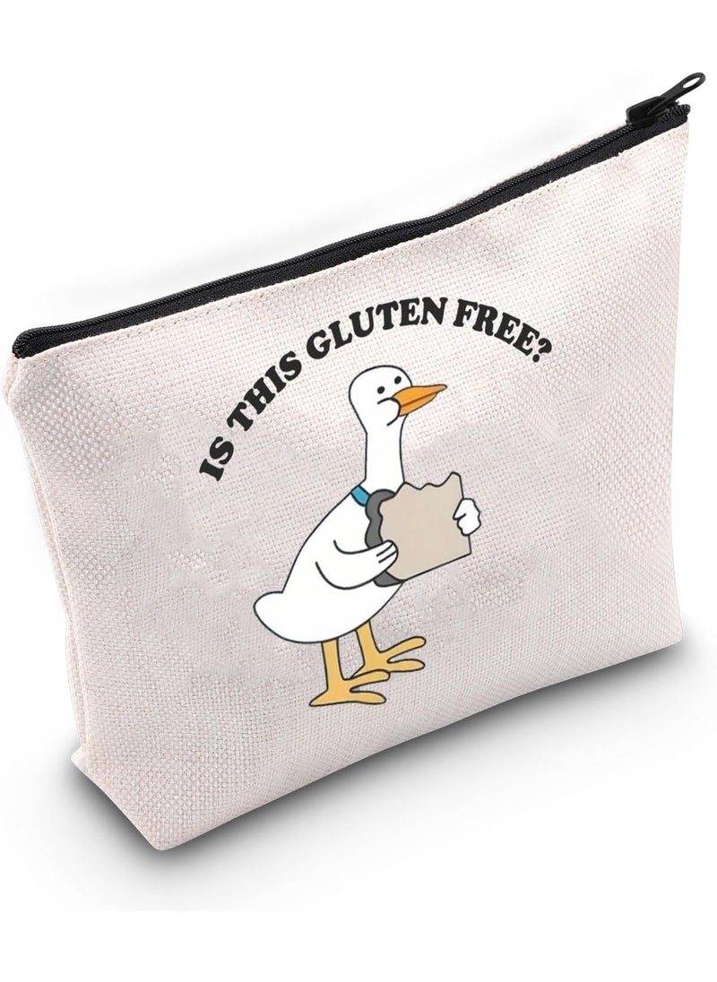 Gzrlyf - Is This Gluten Free Gluten Intolerance Makeup Bag Celiac Disease Gift Celiac Awareness Gift Cosmetic Bag (GLUTEN FREE) - Image 1