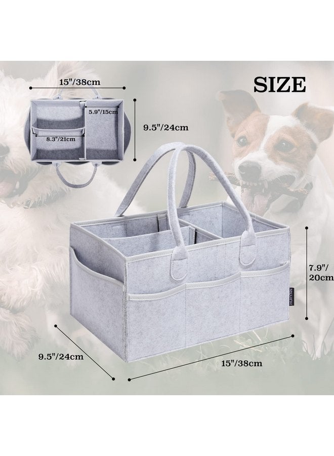 HUHYNN HUHYNN Pet Grooming Tote Bag, Dog Grooming Supplies Organizer Bag, Dog Grooming Bag for Travel Outdoor(Bag ONLY) (Sliver Grey) - Image 3
