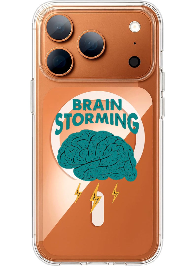 Theodor Magnetic Case for Apple iPhone 17 Pro Max Compatible with MagSafe Wireless Charging, Shockproof Phone Bumper Cover - Brain Stroming - Image 1