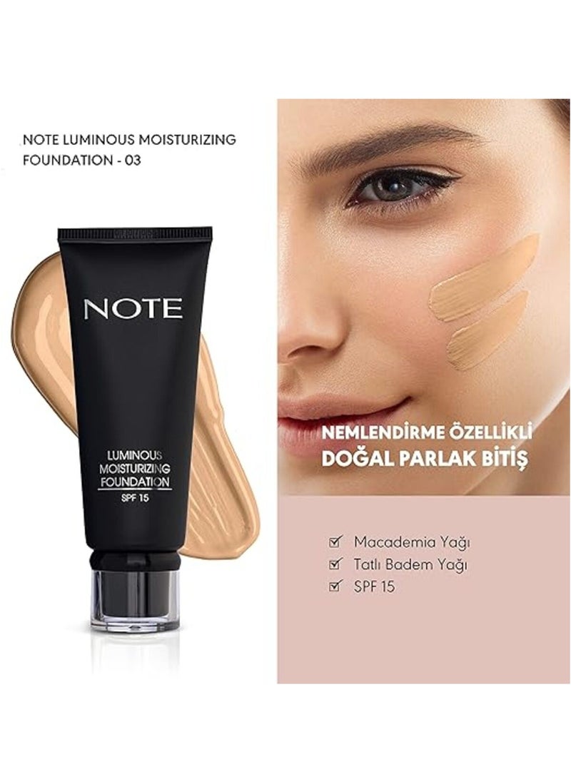 Note Note Luminous Moisturizing Foundation 03 Tube (35ml)  - Image 2