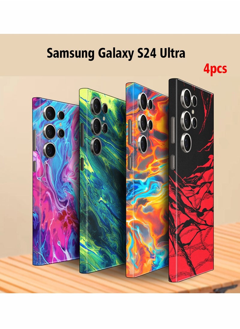 X-level 4Pcs Samsung Galaxy S24 Ultra Case Back Cover Protection,Skin Wrap for Samsung Galaxy S24 Ultra, Phone Sticker Protective Film Decal Cover for Phone Back, Camera, Frame - Not Phone Case  - Image 1