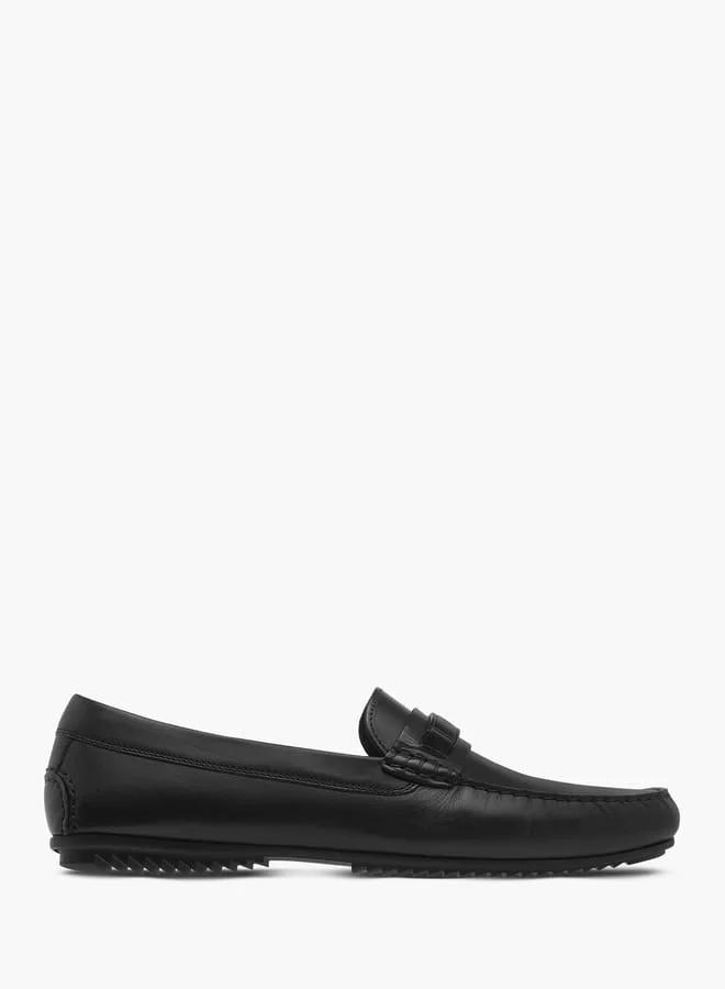 DUCHINI Mens Solid Slip-On Moccasins