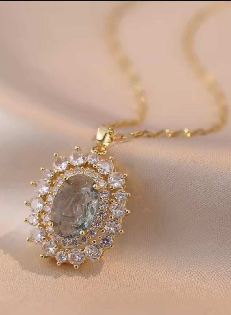 Elegance Trendy & High Quality Stainless Steel Gold Plated Necklace For Women - Image 2