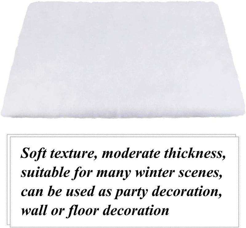 Celebrate A Holiday 2 Set Christmas Snow Roll 2 Packages of 3 Foot X 8 Foot Artificial Snow Blankets for Christmas Decorations - Image 2