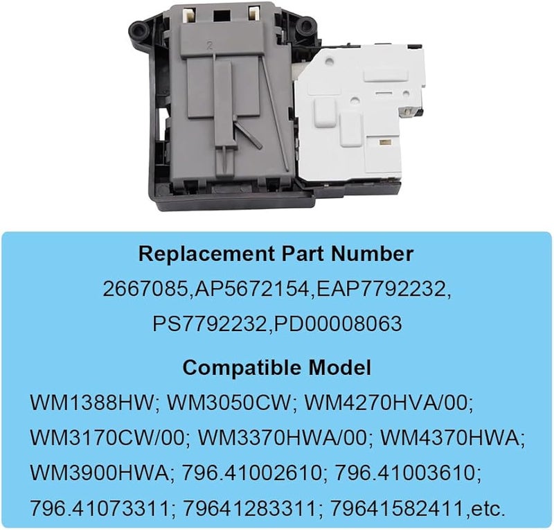 LG Washer Door Lock Switch Replacement Fixes DE1 DE2 Error Latching Leaks Power Problems - Image 5