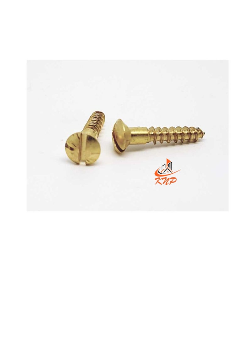 KNP Brass Slotted Round Head Screws - Pack of 200 (5/8" x 6g) - Image 3