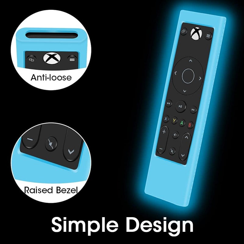 Oyrlize Silicone Protective Case for PDP Gaming Remote Control: Xbox Series X|S Xbox One, Xbox,Shockproof Remote Case Holder Skin Proetector for PDP Xbox One Remote Battery Back Covers Case-Glowblue - Image 5