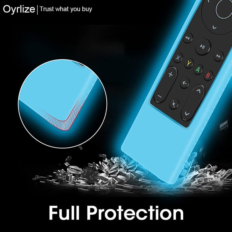 Oyrlize Silicone Protective Case for PDP Gaming Remote Control: Xbox Series X|S Xbox One, Xbox,Shockproof Remote Case Holder Skin Proetector for PDP Xbox One Remote Battery Back Covers Case-Glowblue - Image 4