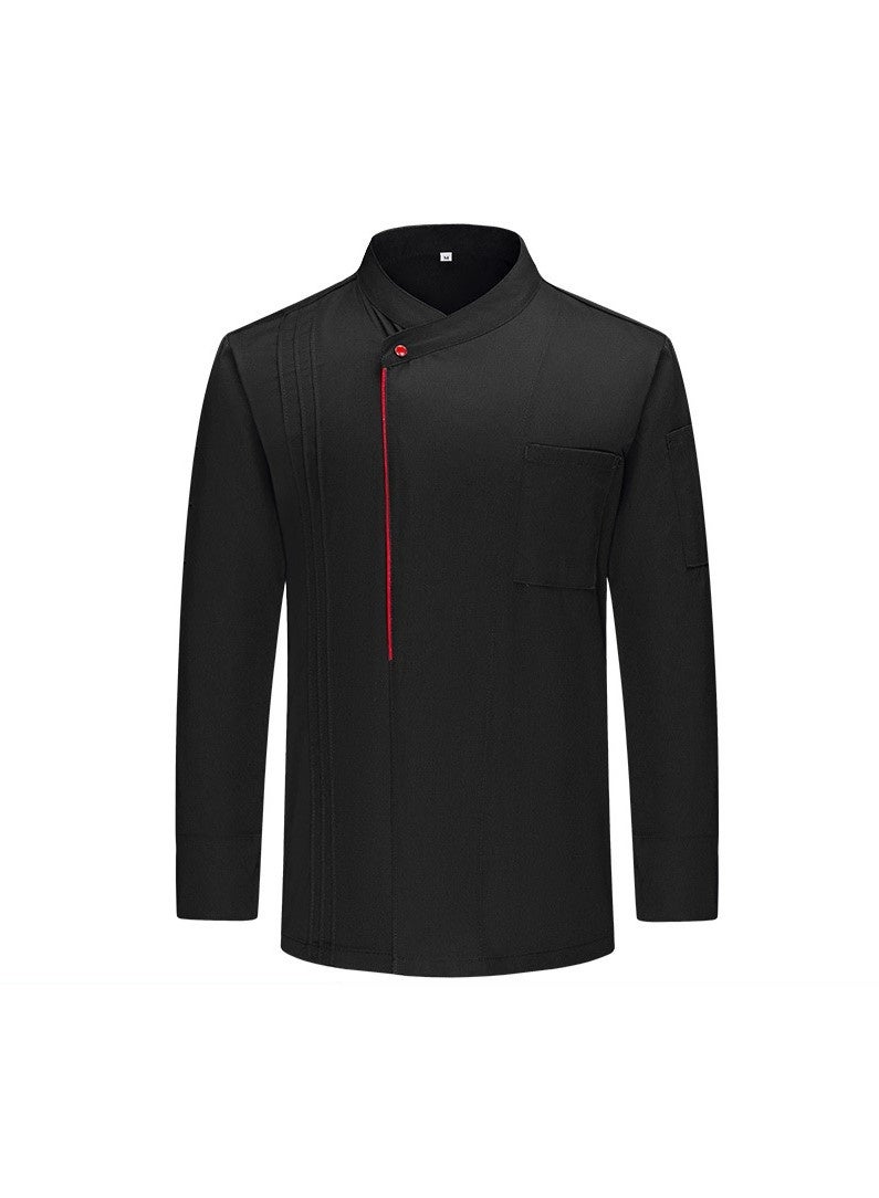 NIBEMINENT Men full Sleeve Chef uniform Restaurant Cook Chef Coat Kitchen Work Uniform Waiter Hotel Clothes  - Image 1