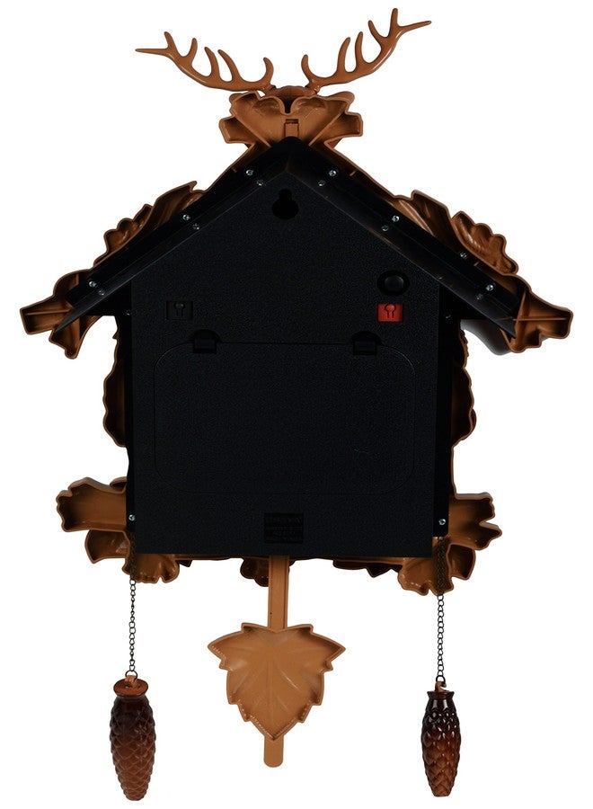 Oreva AQ-4177 Plastic Pendulum Wall Clock with Cuckoo (36 cm x 12 cm x 40 cm, Brown) - Image 3