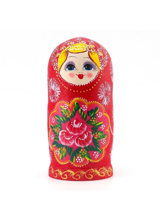 Russian Nesting Dolls Wood Matryoshka Stacking Set of 10 Handmade Toys for Children Kids Adults Easter Mother's Day Birthday Christmas Halloween Home Room Decoration Gift  - Image 5