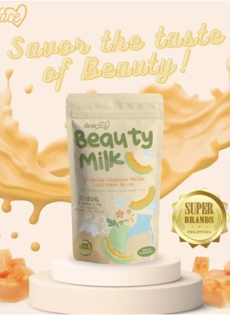 dear face Beauty Milk Premium Japanese Melon Collagen Drink  - Image 3