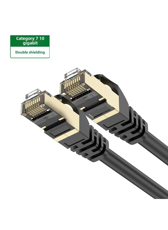 Generic Seven Types Of Network Cable Shielding 10 Trillion Finished Network Cable Cat7 High-speed 7 Types Of Pure Copper Computer Network Cable Manufacturers-Color:Seven Types Of Black Round Line-Line Length:5 M  - Image 5