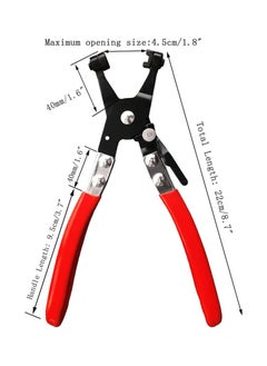 SYOSI Wide & Flat band Hose Clamp Pliers, Coolant Hose Clips, Works on all Flat Band Style Hose Clamps of Removal and Installation,for Car Fuel Oil Water Pipe Repair Tools (Wide & Flat band Pliers)  - Image 2