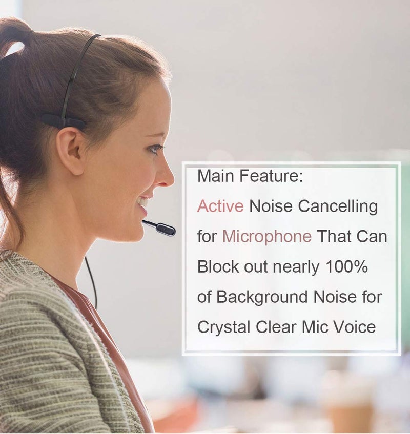 MAIRDI USB Headset with Noise Cancelling Microphone & Mic Mute, Stereo Computer Headphone for Call Center Office Business PC Softphone Calls Microsoft Teams Skype Chat, Clear Voice for Voice Recognition - Image 2