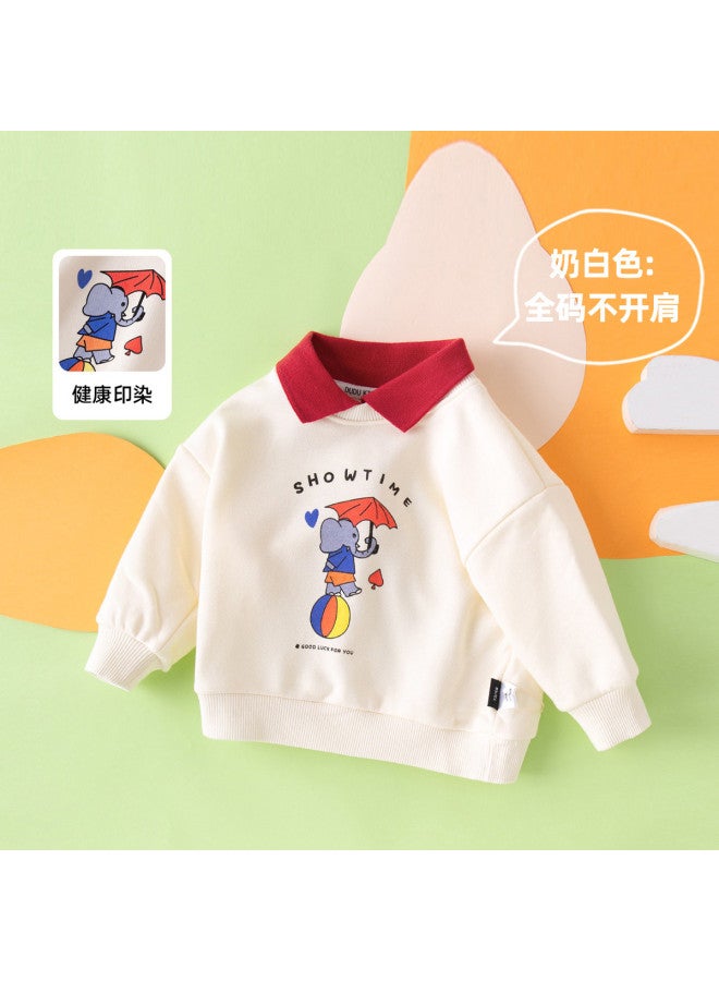 Doodle Home baby Hoodie - Autumn Polo Shirt For Boys, Stylish Girls' Fall Outfit, Children's Collared Top - Image 5