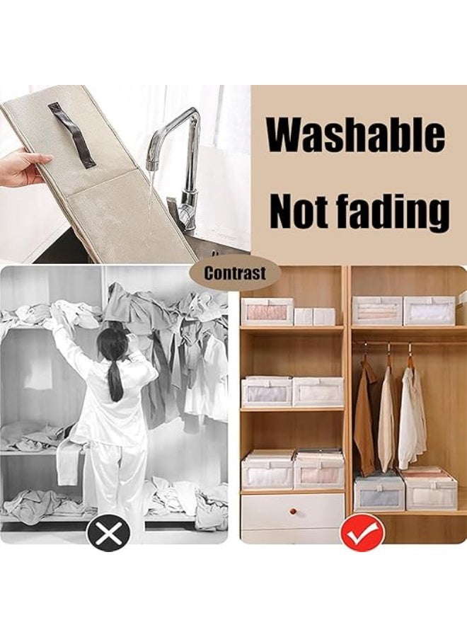 DUNISO 4 Pcs Wardrobe Clothes Organizer,Visible Drawer Organizers and Storage，Foldable Closet Organizer，Moisture and Mold Prevention，Sturdy and Durable，for Organizing Clothing Jeans Toys Book Shelves Closet Wardrobe  - Image 5