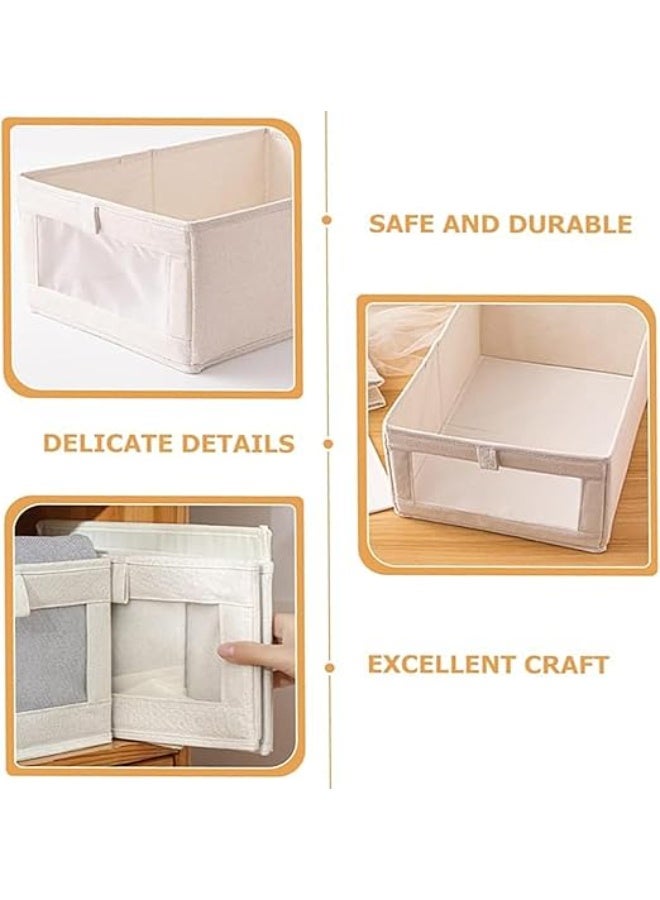 DUNISO 4 Pcs Wardrobe Clothes Organizer,Visible Drawer Organizers and Storage，Foldable Closet Organizer，Moisture and Mold Prevention，Sturdy and Durable，for Organizing Clothing Jeans Toys Book Shelves Closet Wardrobe  - Image 3