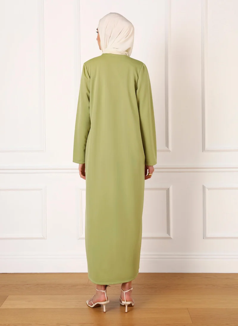 Refka by modanisa Olive Green - Suit - Refka