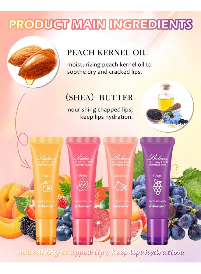 LYSdefeu Lip Glowy Balm,Hydrating Nourishing Repair Sleeping Lip Mask,Shine Glossy Finish Lip Moisturizer,Smooth Cracked Chapped Dry Lip,Lip Care Therapy Treatment,Women's Day Makeup Gift for Women-4#Grape - Image 2