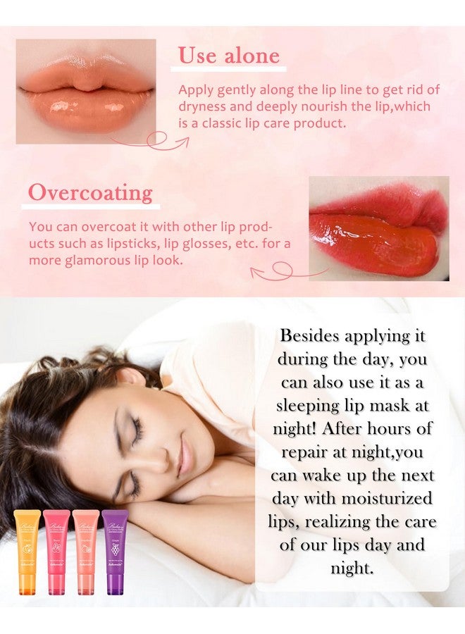 LYSdefeu Lip Glowy Balm,Hydrating Nourishing Repair Sleeping Lip Mask,Shine Glossy Finish Lip Moisturizer,Smooth Cracked Chapped Dry Lip,Lip Care Therapy Treatment,Women's Day Makeup Gift for Women-4#Grape - Image 5