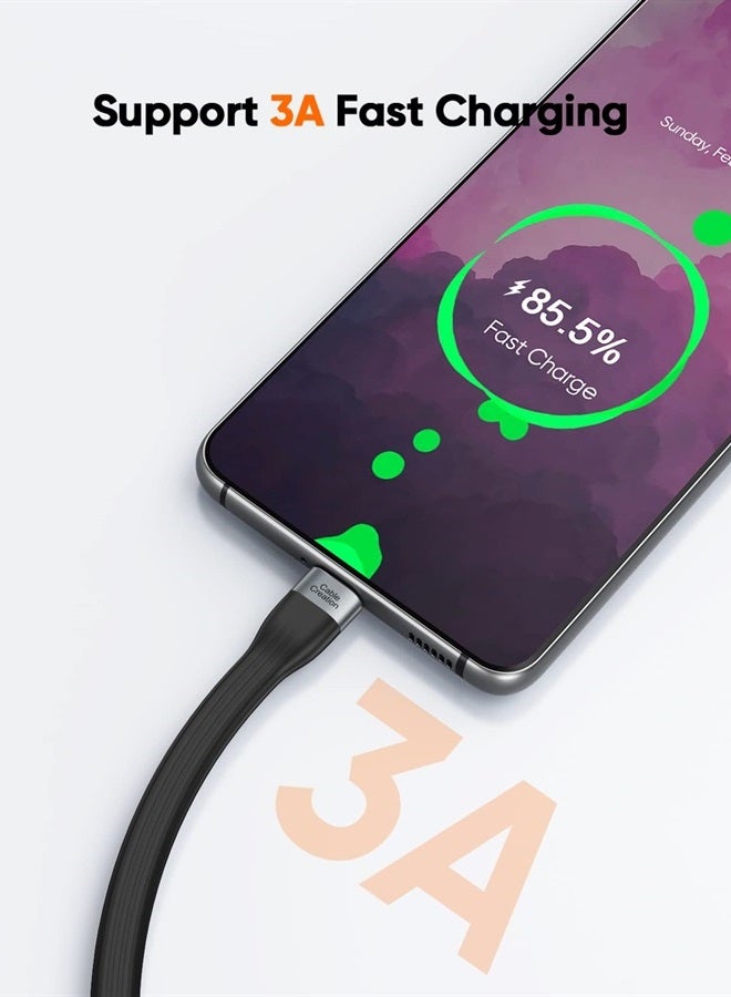 CableCreation Short USB to USB C Cable 6 inch, USBA to USBC 2.0 Fast Charging Cord,Short USB C Cable for Portable Battery, Compatible with MacBook Pro,ipad pro,Chromebook Pixel,Galaxy S22,Black.  - Image 2