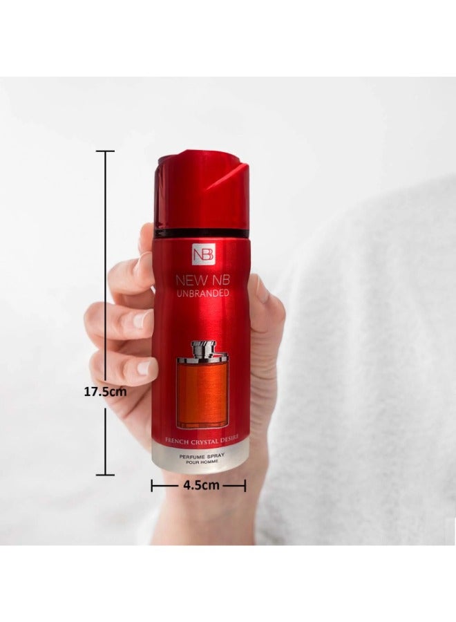 NEW NB Unbranded French Crystal Desire Deodorant Spray for Men - 200ml | Long-Lasting Freshness - Image 4