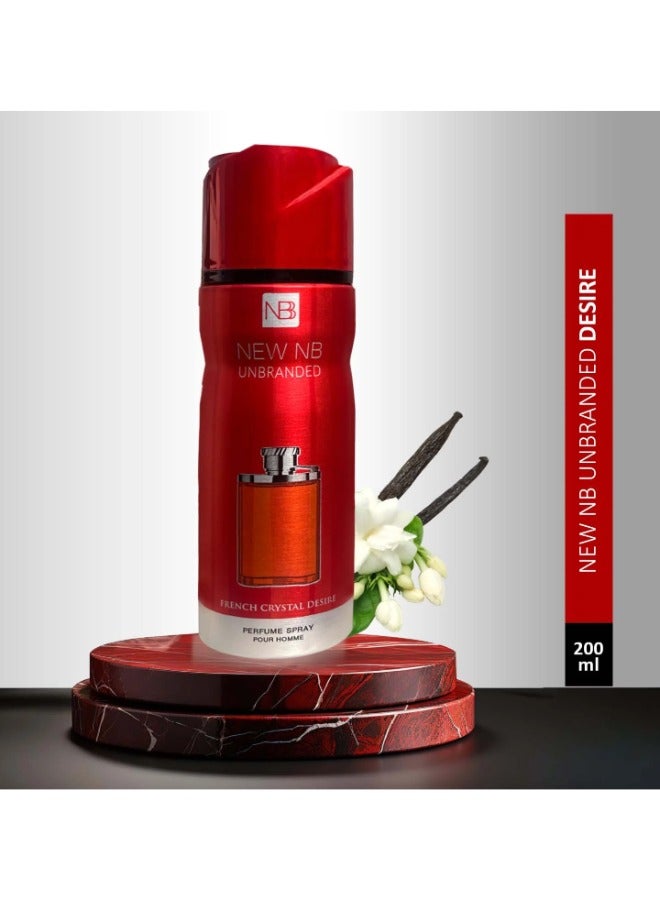 NEW NB Unbranded French Crystal Desire Deodorant Spray for Men - 200ml | Long-Lasting Freshness - Image 2
