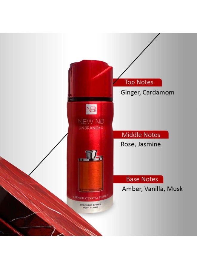 NEW NB Unbranded French Crystal Desire Deodorant Spray for Men - 200ml | Long-Lasting Freshness - Image 3