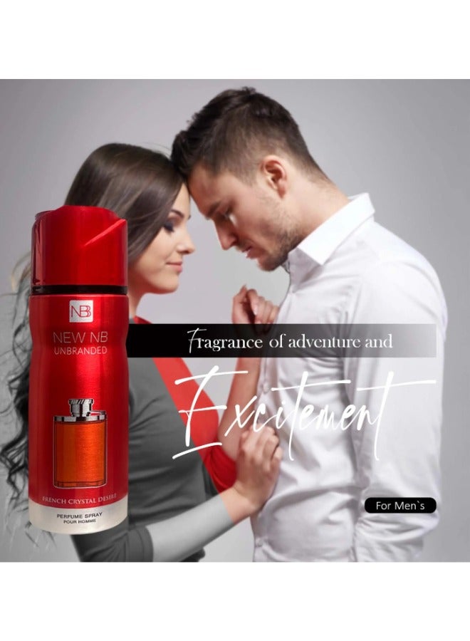 NEW NB Unbranded French Crystal Desire Deodorant Spray for Men - 200ml | Long-Lasting Freshness - Image 5