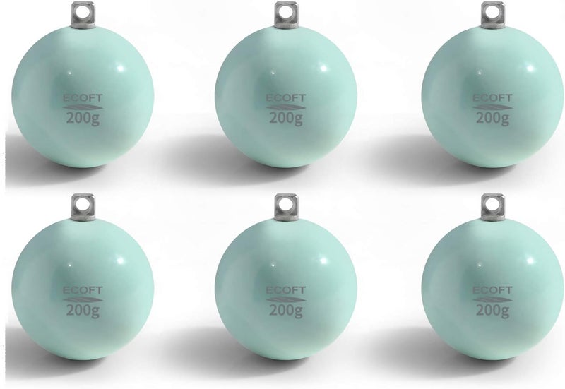 ECOFT Lead Free Fishing Weights Sinkers 20g-200g Coated Egg Sinkers Cannonball Weights Assorted Sizes Bag and Fishing Weights Assortment Box Non-Lead Fishing Weights Saltwater Freshwater - Image 1